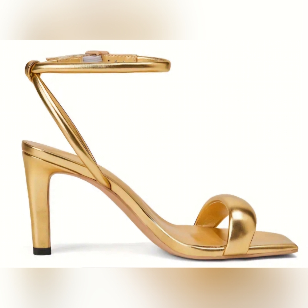 Gold Size 13 Strappy High Heels